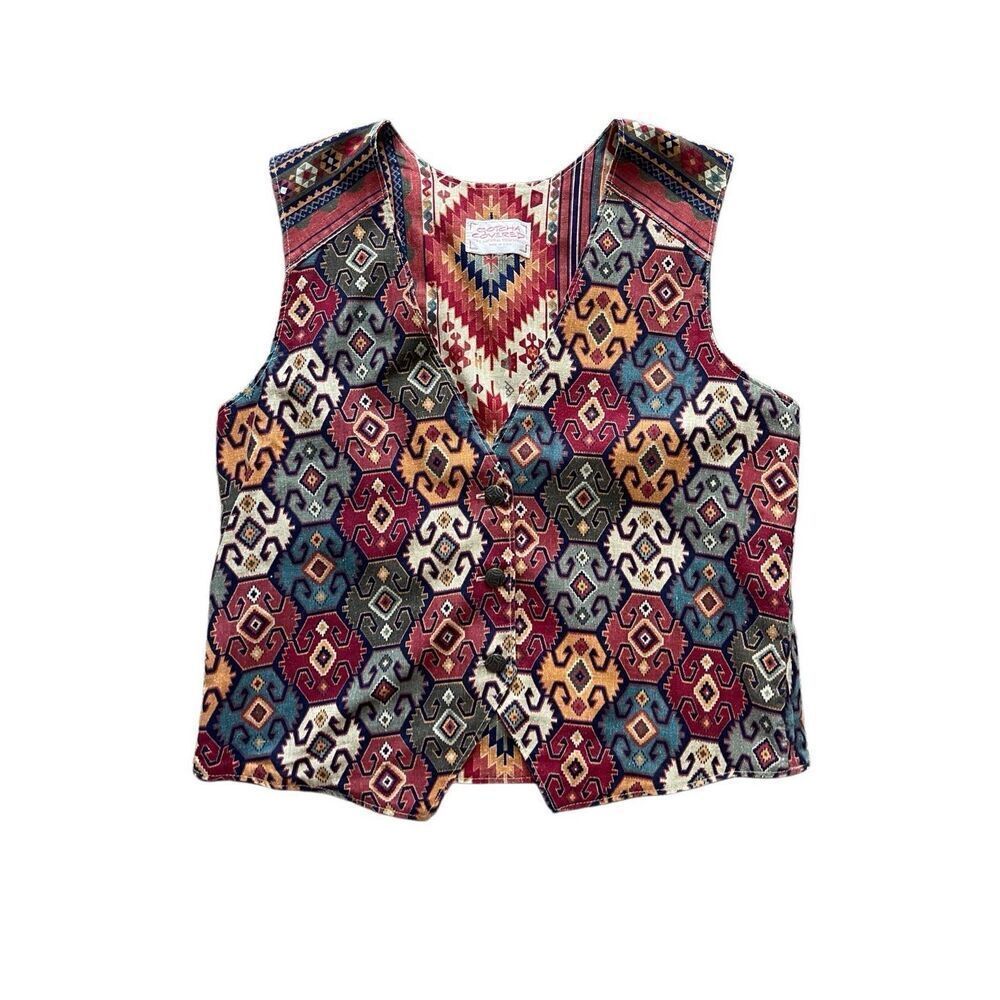 Gotcha Covered Southwestern Vest‎ – Size L – Made in USA